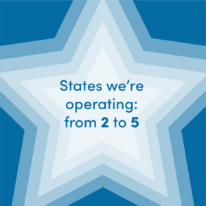 States we’re operating: from 2 to 5