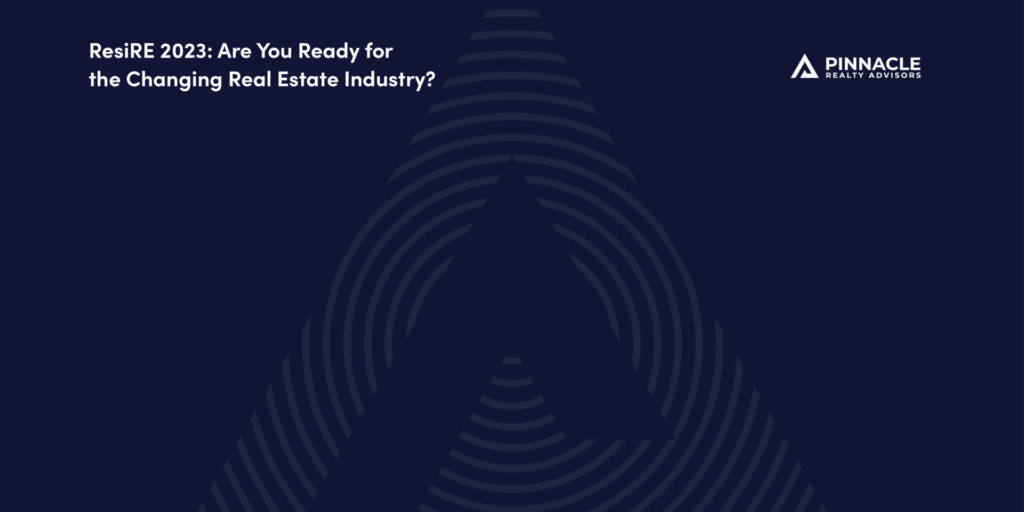 Cover image for virtual event "ResiRE2023: Are you Ready for the Changing Real Estate Industry?" with host Sam Sawyer and other speakers